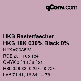 Código de color: HKS Rasterfaecher - HKS 18K 030% Black 0% | qconv.com