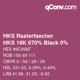 Código de color: HKS Rasterfaecher - HKS 18K 070% Black 0% | qconv.com