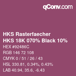 Código de color: HKS Rasterfaecher - HKS 18K 070% Black 10% | qconv.com