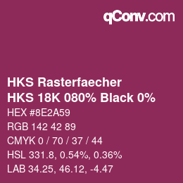 Código de color: HKS Rasterfaecher - HKS 18K 080% Black 0% | qconv.com
