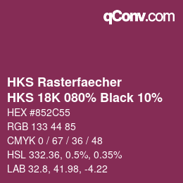 Color code: HKS Rasterfaecher - HKS 18K 080% Black 10% | qconv.com