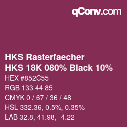 Código de color: HKS Rasterfaecher - HKS 18K 080% Black 10% | qconv.com
