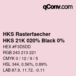 Código de color: HKS Rasterfaecher - HKS 21K 020% Black 0% | qconv.com