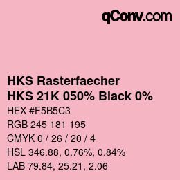Color code: HKS Rasterfaecher - HKS 21K 050% Black 0% | qconv.com