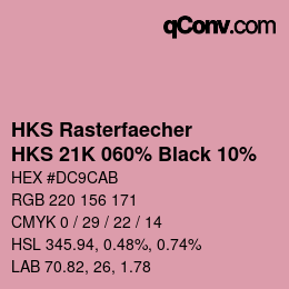 Color code: HKS Rasterfaecher - HKS 21K 060% Black 10% | qconv.com