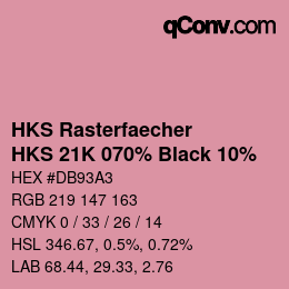 Color code: HKS Rasterfaecher - HKS 21K 070% Black 10% | qconv.com
