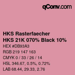 Color code: HKS Rasterfaecher - HKS 21K 070% Black 10% | qconv.com