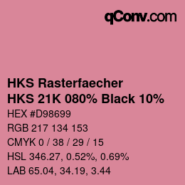 カラーコード: HKS Rasterfaecher - HKS 21K 080% Black 10% | qconv.com