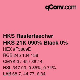 Código de color: HKS Rasterfaecher - HKS 21K 090% Black 0% | qconv.com