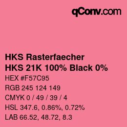 Code couleur: HKS Rasterfaecher - HKS 21K 100% Black 0% | qconv.com