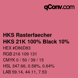 カラーコード: HKS Rasterfaecher - HKS 21K 100% Black 10% | qconv.com
