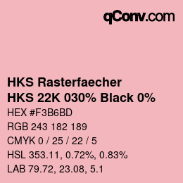 Farbcode: HKS Rasterfaecher - HKS 22K 030% Black 0% | qconv.com