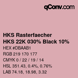 Código de color: HKS Rasterfaecher - HKS 22K 030% Black 10% | qconv.com