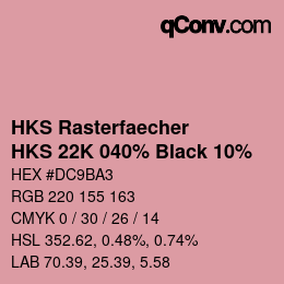 Color code: HKS Rasterfaecher - HKS 22K 040% Black 10% | qconv.com