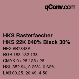 Código de color: HKS Rasterfaecher - HKS 22K 040% Black 30% | qconv.com