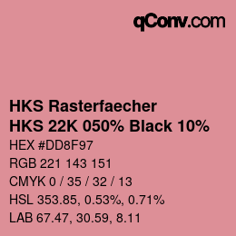 Código de color: HKS Rasterfaecher - HKS 22K 050% Black 10% | qconv.com