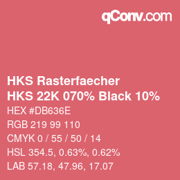 Farbcode: HKS Rasterfaecher - HKS 22K 070% Black 10% | qconv.com