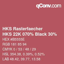 Code couleur: HKS Rasterfaecher - HKS 22K 070% Black 30% | qconv.com