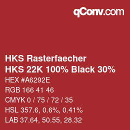 カラーコード: HKS Rasterfaecher - HKS 22K 100% Black 30% | qconv.com