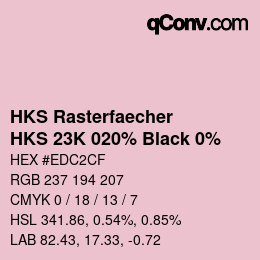 Código de color: HKS Rasterfaecher - HKS 23K 020% Black 0% | qconv.com