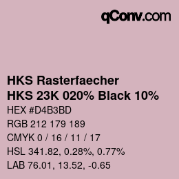 Código de color: HKS Rasterfaecher - HKS 23K 020% Black 10% | qconv.com