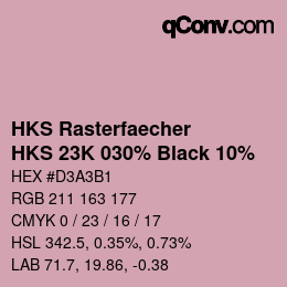 Color code: HKS Rasterfaecher - HKS 23K 030% Black 10% | qconv.com