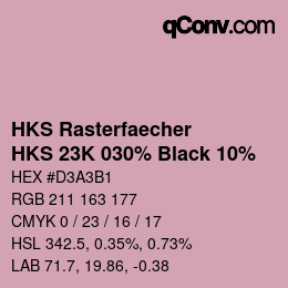 Code couleur: HKS Rasterfaecher - HKS 23K 030% Black 10% | qconv.com