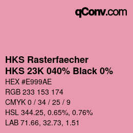 Color code: HKS Rasterfaecher - HKS 23K 040% Black 0% | qconv.com
