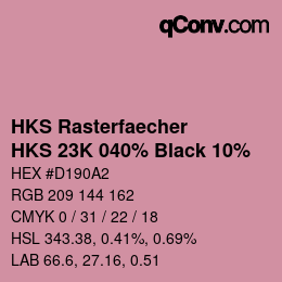 Código de color: HKS Rasterfaecher - HKS 23K 040% Black 10% | qconv.com