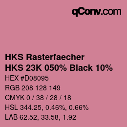 Color code: HKS Rasterfaecher - HKS 23K 050% Black 10% | qconv.com