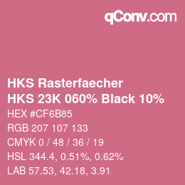 Color code: HKS Rasterfaecher - HKS 23K 060% Black 10% | qconv.com