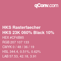 Code couleur: HKS Rasterfaecher - HKS 23K 060% Black 10% | qconv.com
