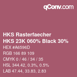 Color code: HKS Rasterfaecher - HKS 23K 060% Black 30% | qconv.com