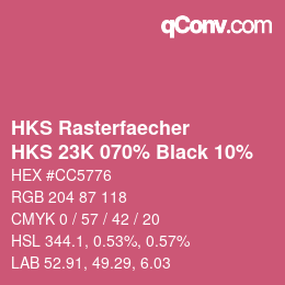 Farbcode: HKS Rasterfaecher - HKS 23K 070% Black 10% | qconv.com