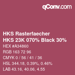 Código de color: HKS Rasterfaecher - HKS 23K 070% Black 30% | qconv.com