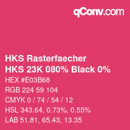Código de color: HKS Rasterfaecher - HKS 23K 080% Black 0% | qconv.com
