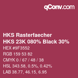 Color code: HKS Rasterfaecher - HKS 23K 080% Black 30% | qconv.com