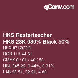 Código de color: HKS Rasterfaecher - HKS 23K 080% Black 50% | qconv.com
