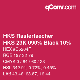 Color code: HKS Rasterfaecher - HKS 23K 090% Black 10% | qconv.com