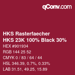 Farbcode: HKS Rasterfaecher - HKS 23K 100% Black 30% | qconv.com