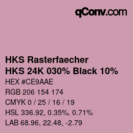 Color code: HKS Rasterfaecher - HKS 24K 030% Black 10% | qconv.com