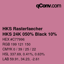 Color code: HKS Rasterfaecher - HKS 24K 050% Black 10% | qconv.com