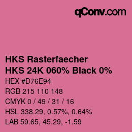 Color code: HKS Rasterfaecher - HKS 24K 060% Black 0% | qconv.com