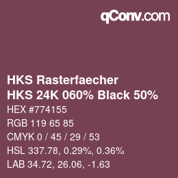 Código de color: HKS Rasterfaecher - HKS 24K 060% Black 50% | qconv.com