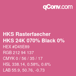 Code couleur: HKS Rasterfaecher - HKS 24K 070% Black 0% | qconv.com