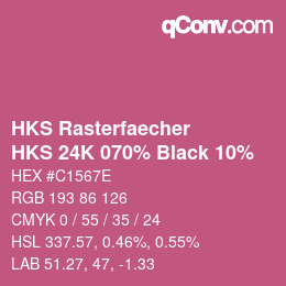 Color code: HKS Rasterfaecher - HKS 24K 070% Black 10% | qconv.com