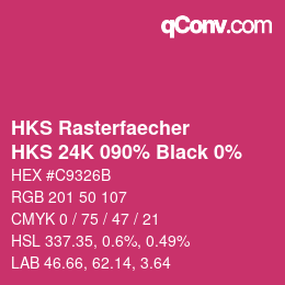 Código de color: HKS Rasterfaecher - HKS 24K 090% Black 0% | qconv.com