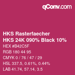 カラーコード: HKS Rasterfaecher - HKS 24K 090% Black 10% | qconv.com