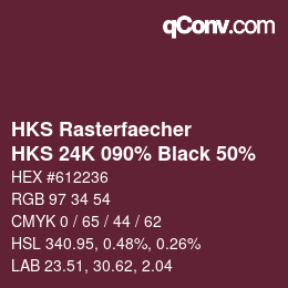 カラーコード: HKS Rasterfaecher - HKS 24K 090% Black 50% | qconv.com