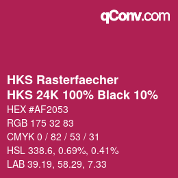 Farbcode: HKS Rasterfaecher - HKS 24K 100% Black 10% | qconv.com